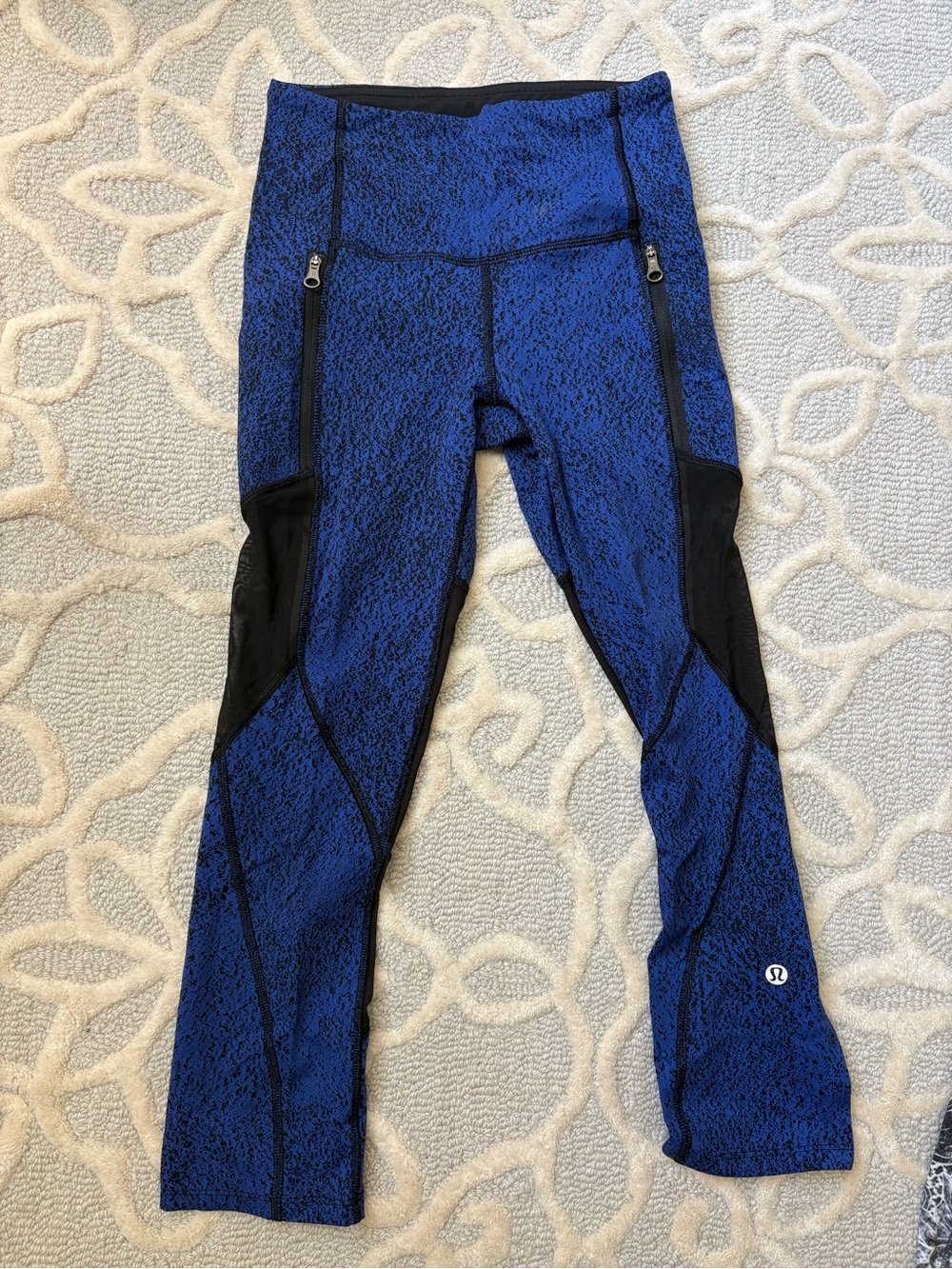 lululemon athletica Blue and Black Performance Leggings